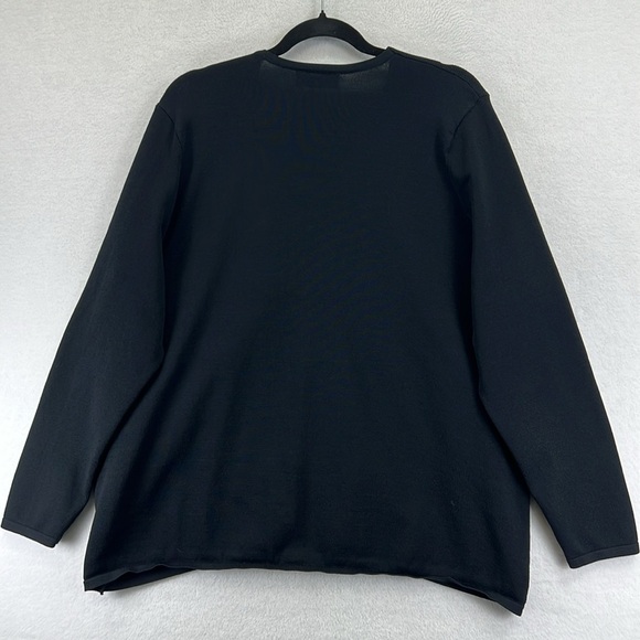Lane Bryant Knit Top Blouse Sz 18-20 Black Pullover V-Neck Crossover Nice! - Picture 6 of 11